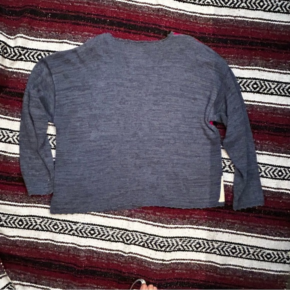 Cutest heart& floral  knit button down sweater cardigan XL Heirloom Collectables - Picture 3 of 8